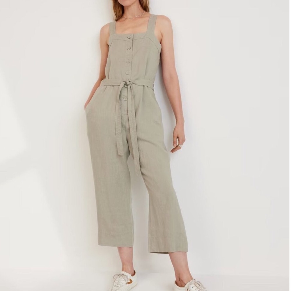 Everlane The Linen Jumpsuit - Sage
Green Seagrass Size 0